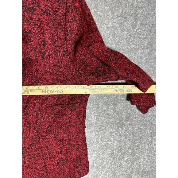 Soft Works Wool Blend 3 Button Knit Blazer Womens Size 10 Red Black 3/4 Sleeve - Picture 13 of 14
